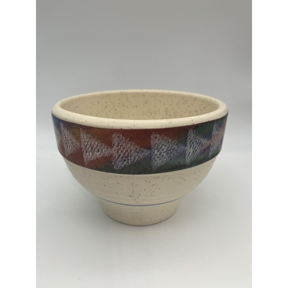 Vintage‎ Treasure Craft Horizon Ribbed Speckled Dip Salsa Sauce Bowls Arrows
